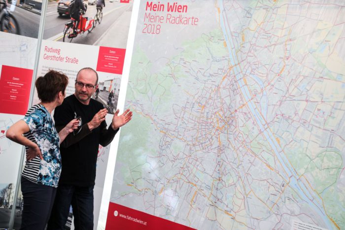 Das Bike Festival fand am 14. und 15. April 2018 am Rathausplatz statt. Es ist das größte Fahrrad-Event Europas. Am Fahrrad Wien Stand gibt es Infos rund ums Radfahren in Wien. Foto: Christian Fürthner