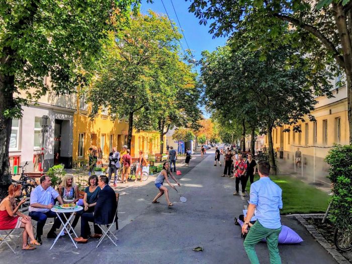 Eröffnung Coole Straße in der Hasnerstraße im August 2019.