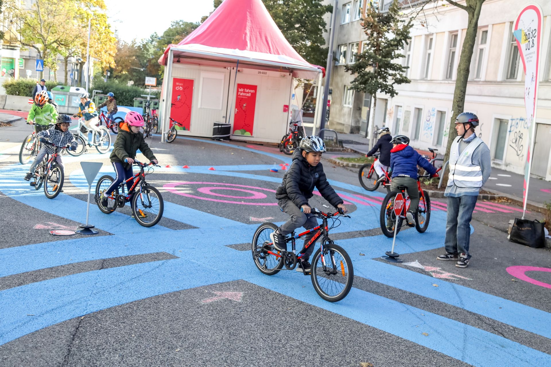 Bunter Radübungsplatz